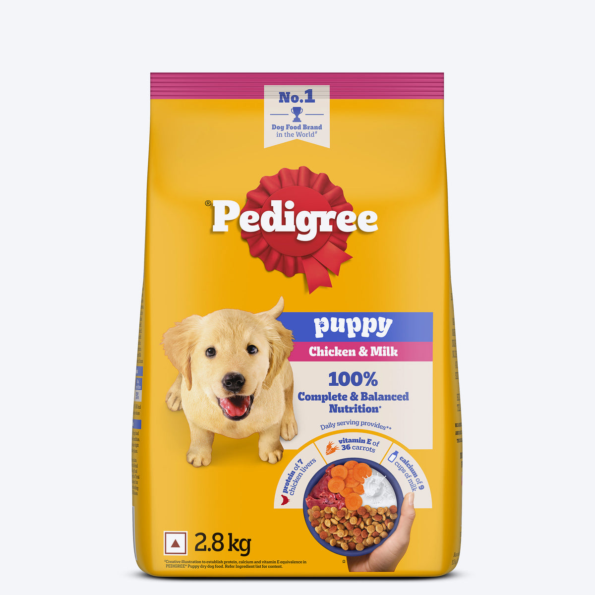 Pedigree Chicken & Milk Puppy Dry Dog Food (100% Complete & Balanced Nutrition)
