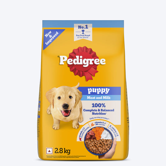 Pedigree Meat & Milk Puppy Dry Dog Food (Contains 37 Essential Nutrients)
