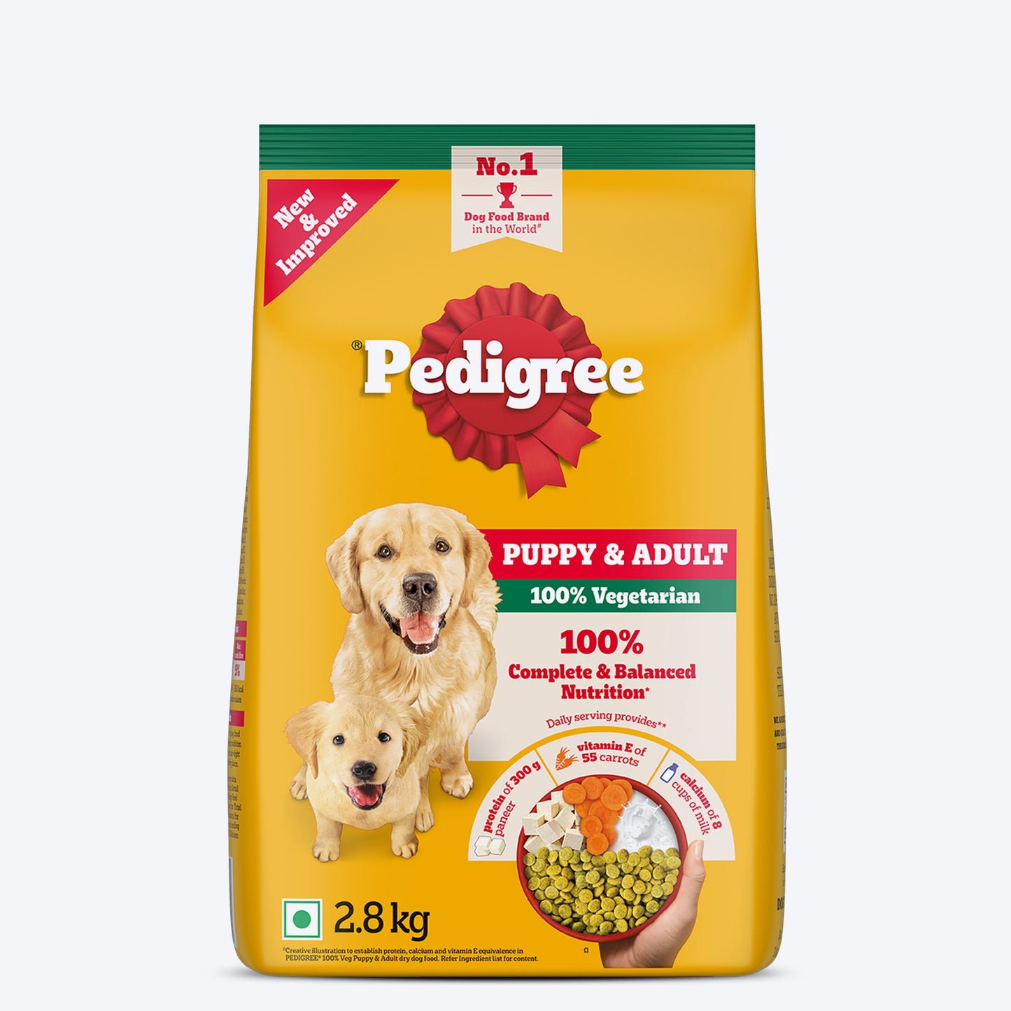Pedigree 100% Vegetarian Dry Food For Adult Dog & Puppy