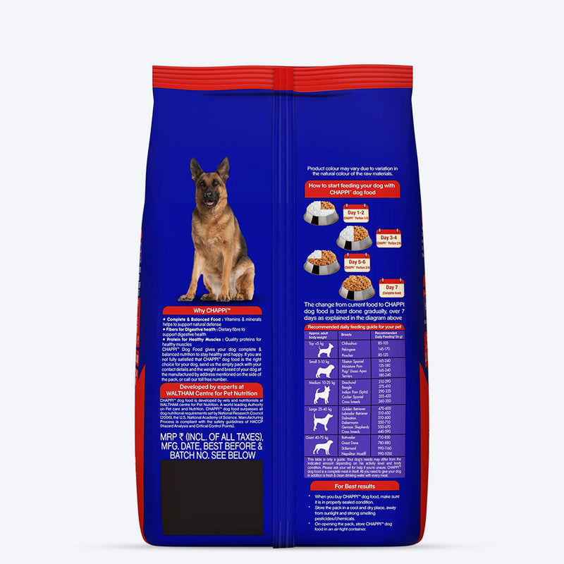 Chappi Adult (1+ Years) Dry Dog Food - Chicken and Rice - Heads Up For Tails
