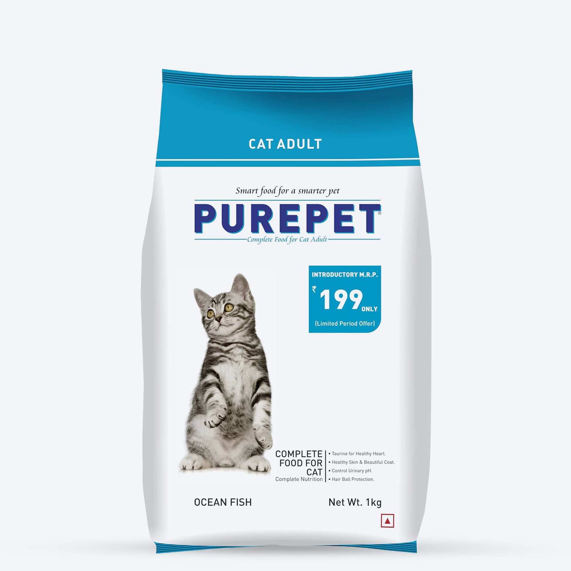 Purepet Ocean Fish Dry Food For Adult Cats - Heads Up For Tails