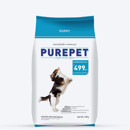 Purepet Chicken & Veg Dry Puppy Food - Heads Up For Tails