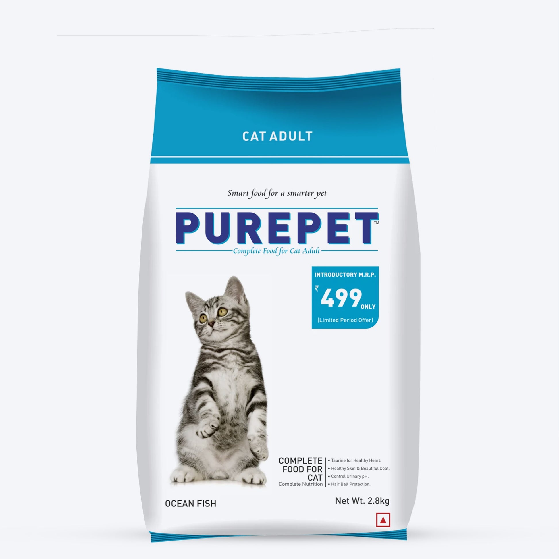 Purepet Ocean Fish Dry Food For Adult Cats - Heads Up For Tails