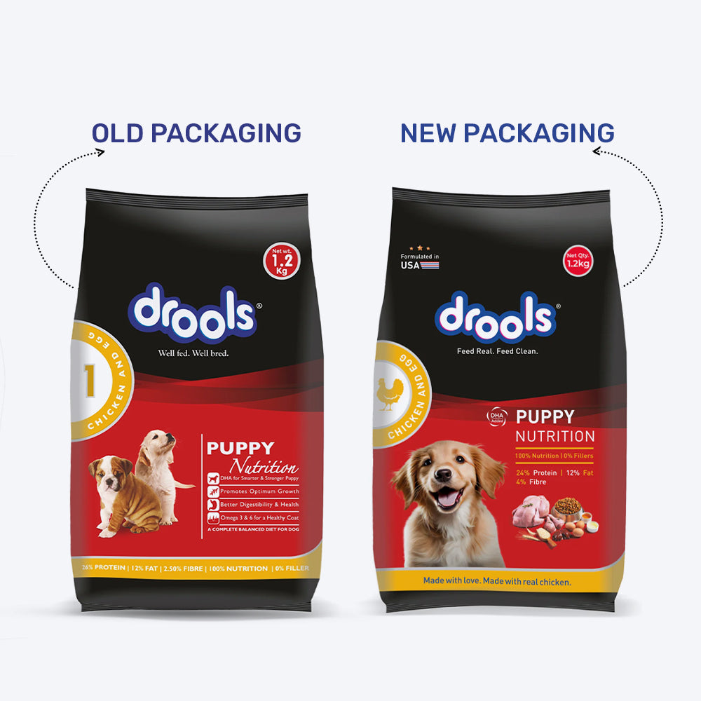 Drools Chicken and Egg Dry Food For Puppy - Heads Up For Tails