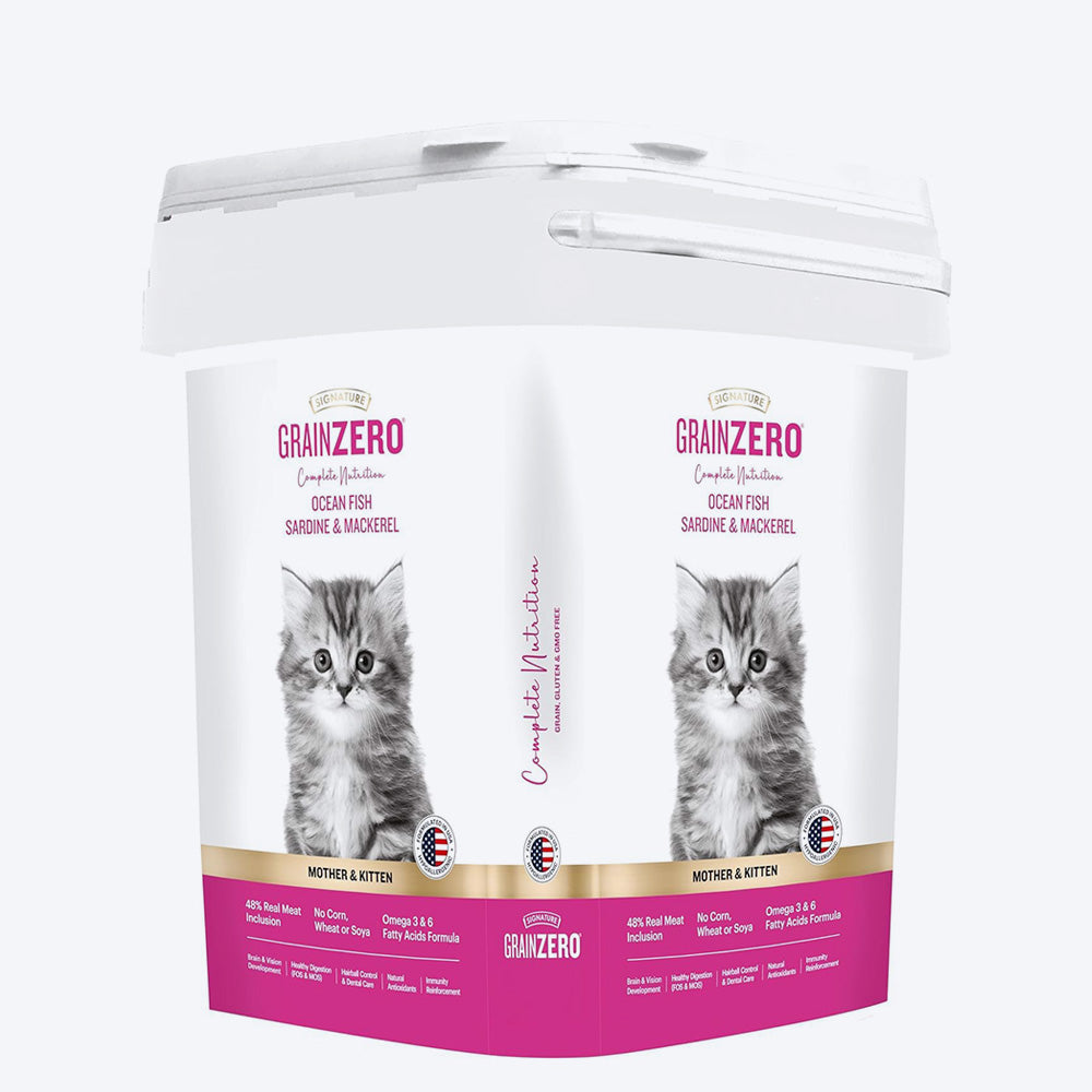 Signature Grain Zero Ocean Fish Sardine & Mackerel Mother & Kitten Dry Cat Food - 7 kg