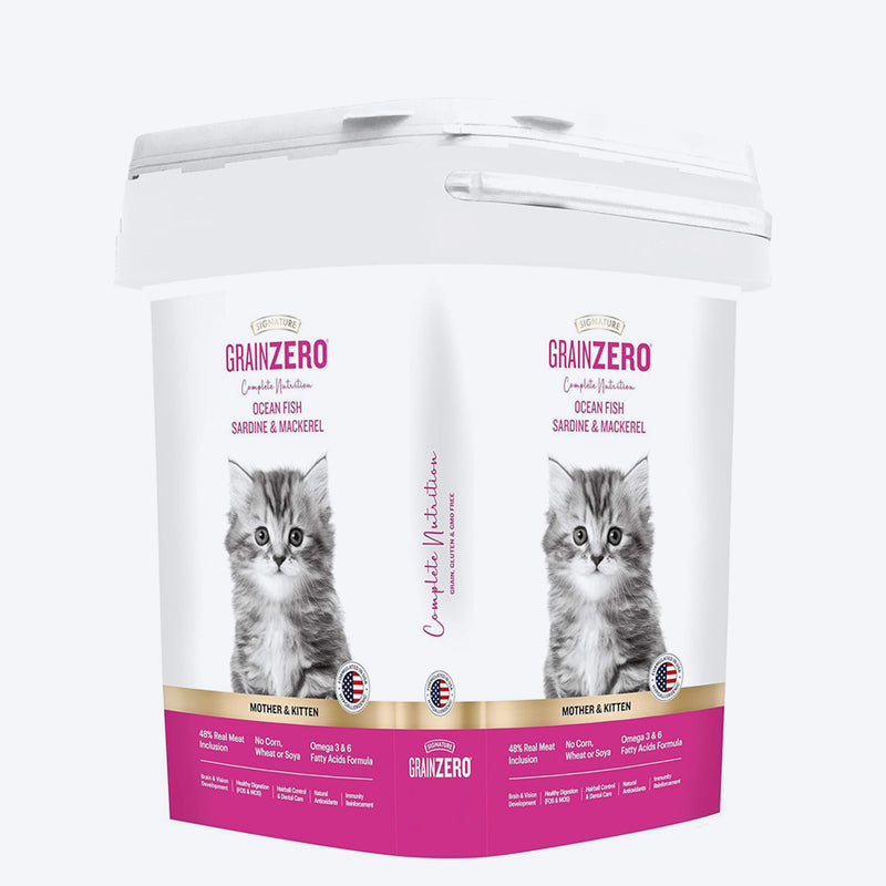 Signature Grain Zero Ocean Fish Sardine & Mackerel Mother & Kitten Dry Cat Food - 7 kg