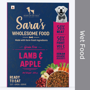 Sara's Wholesome Grain-Free Lamb & Apple Dog Wet Food
