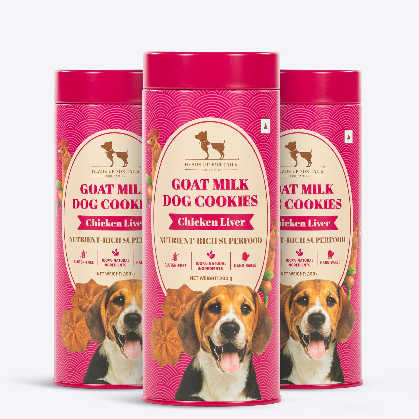 HUFT Goat Milk Dog Cookies - Chicken Liver - 200 g - Heads Up For Tails