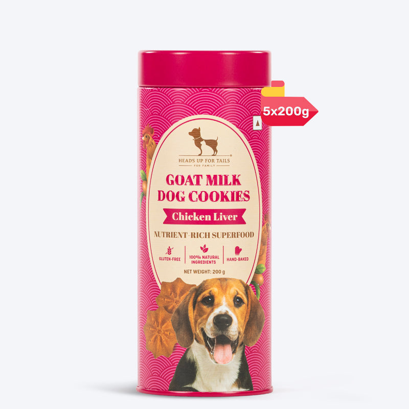 HUFT Goat Milk Dog Cookies - Chicken Liver - 200 g - Heads Up For Tails
