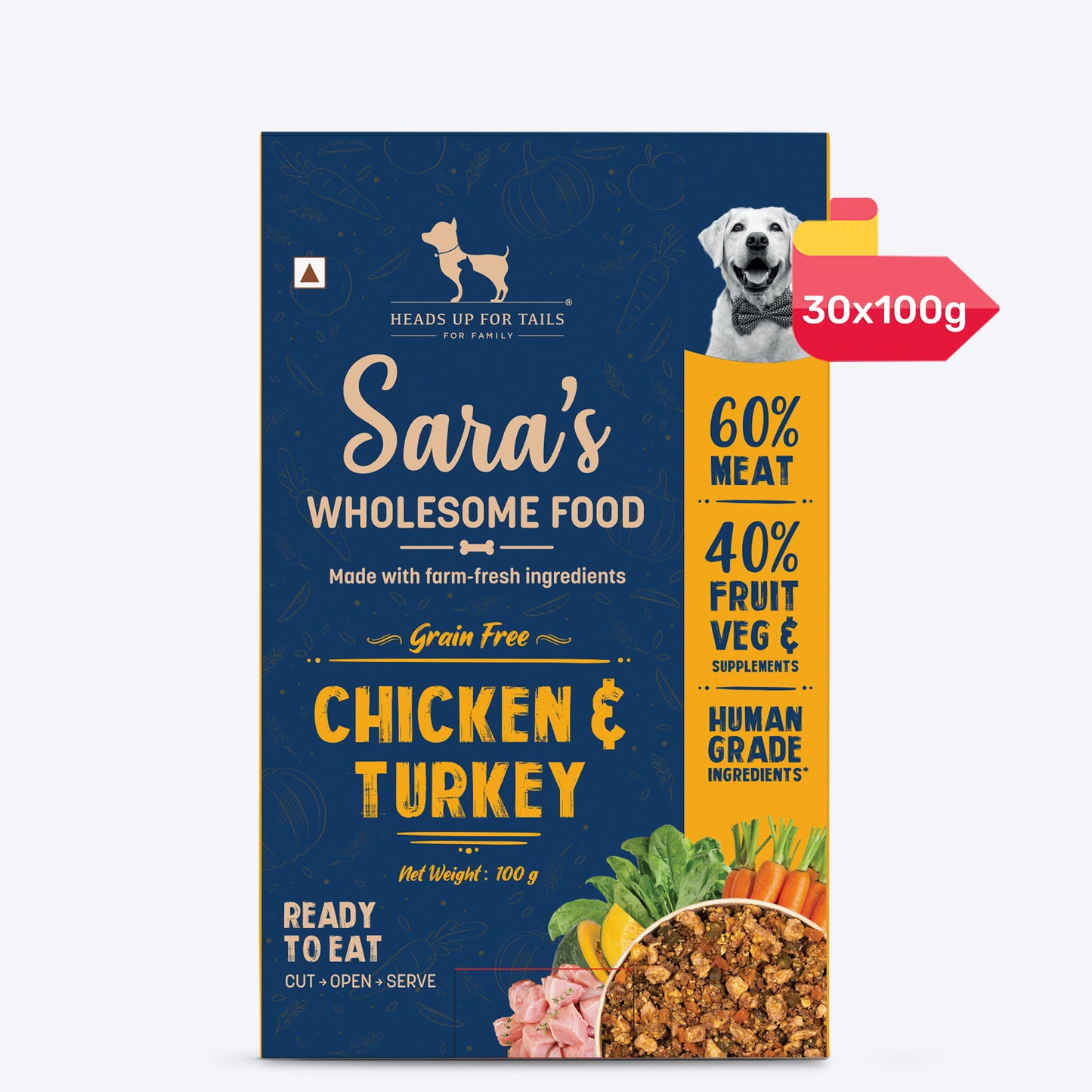 Sara's Wholesome Grain-Free Chicken And Turkey Dog Food