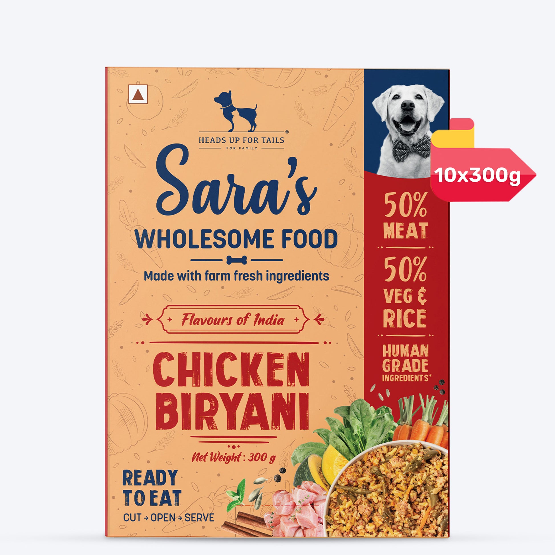 Sara's Wholesome Food Chicken Biryani - Flavours of India - 300 g - Heads Up For Tails