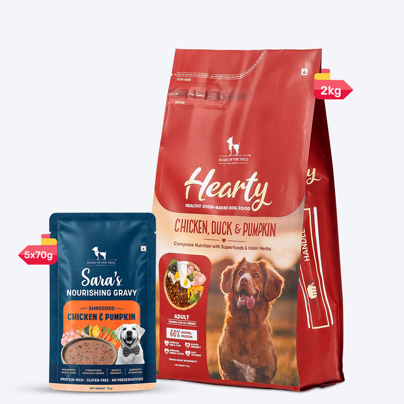 Hearty Oven-Baked Chicken, Duck & Pumpkin Dry Food For Adult Dog