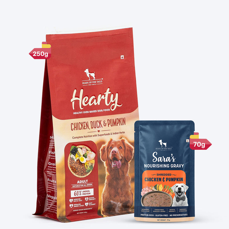 Hearty Oven-Baked Chicken, Duck & Pumpkin Dry Food For Adult Dog