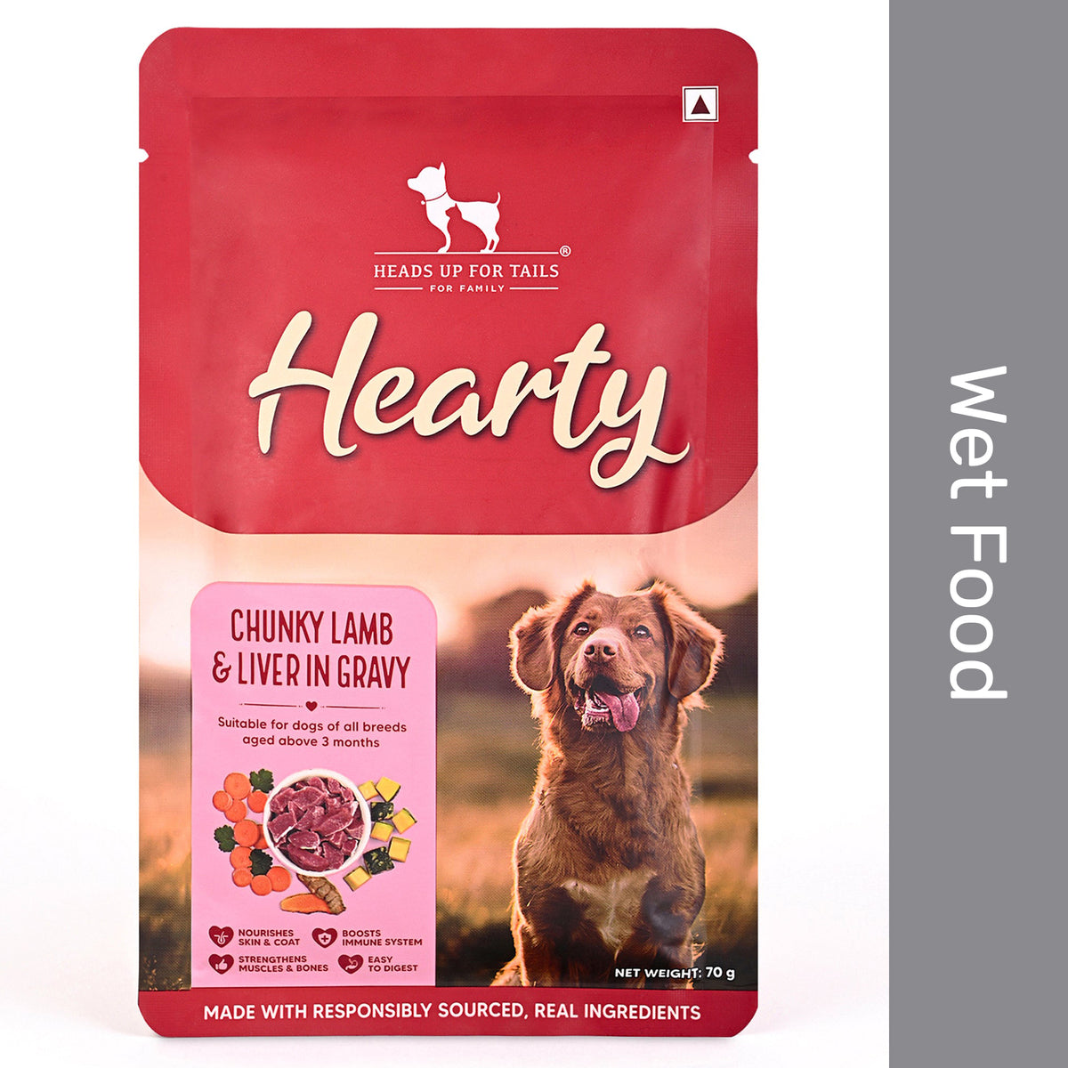 Hearty Chunky Lamb & Liver in Gravy Dog Wet Food 70g