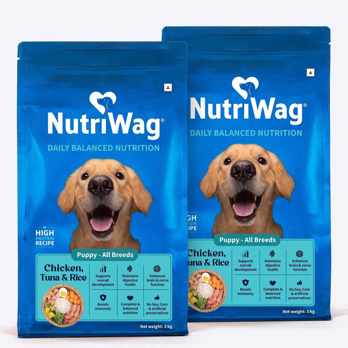 NutriWag Chicken, Tuna & Rice Dry Food For Puppy