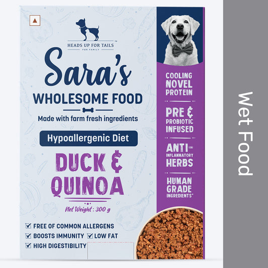 Sara's Wholesome Hypoallergenic Duck & Quinoa Wet Dog Food
