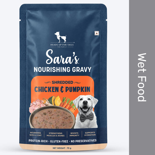 Sara’s Nourishing Gravy Shredded Chicken & Pumpkin Wet Food For Dog - 70 gm