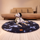 HUFT Shadow Tails Round Mat For Dog - Blue - Heads Up For Tails