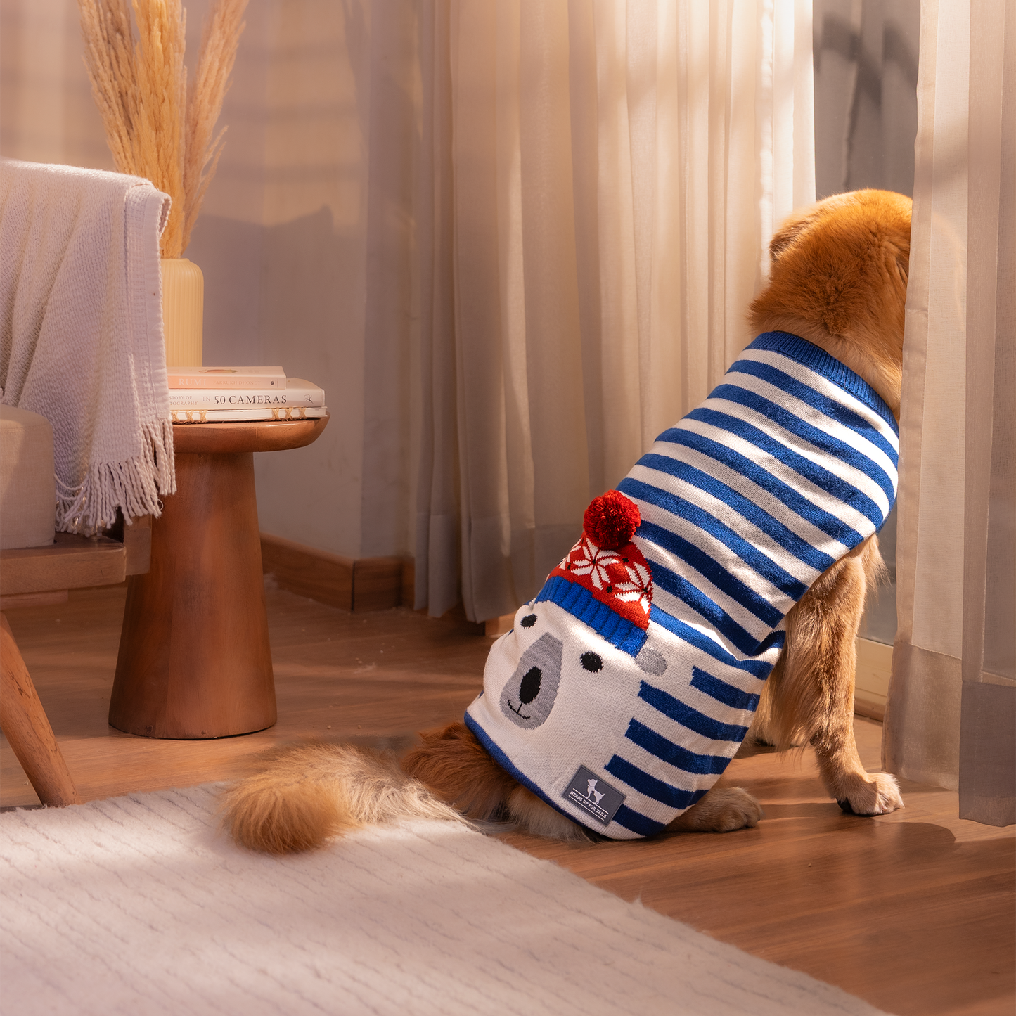 HUFT Polar Bear Striped Sweater For Dog - Multicolor - Heads Up For Tails