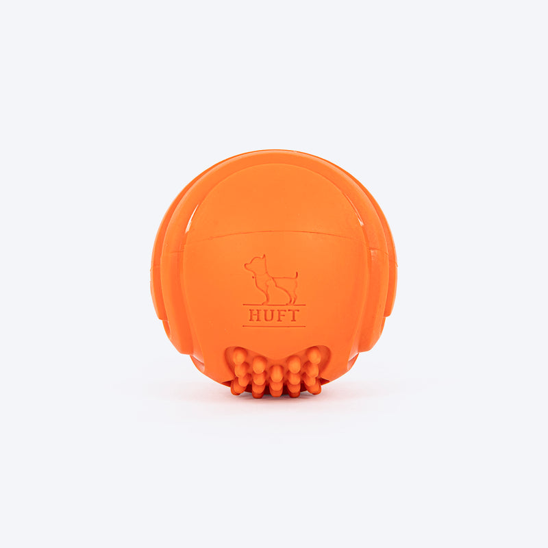 HUFT Chewtastic Mini Feeder Chew Ball For Dog - Orange - Heads Up For Tails