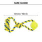 TLC Rope Ranger Rope Toy For Dog - Yellow & Blue