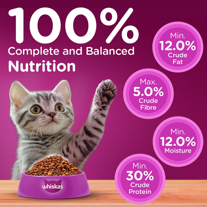 Whiskas Ocean Fish Dry Food For Kitten (2-12 Months) - Heads Up For Tails