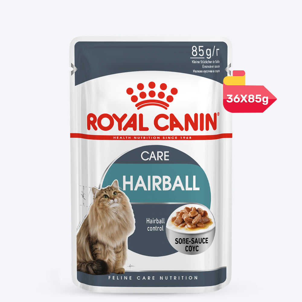 Royal Canin Hairball Care Gravy Wet Cat Food - 85 g packs - Heads Up For Tails