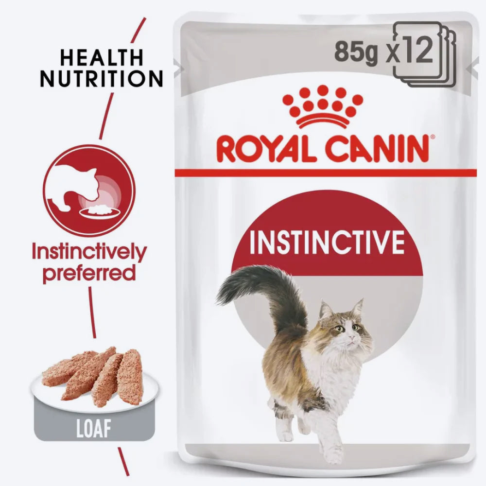 Royal Canin Instinctive Loaf Mousse Pate Wet Food For Adult Cat - 85 gm - Heads Up For Tails