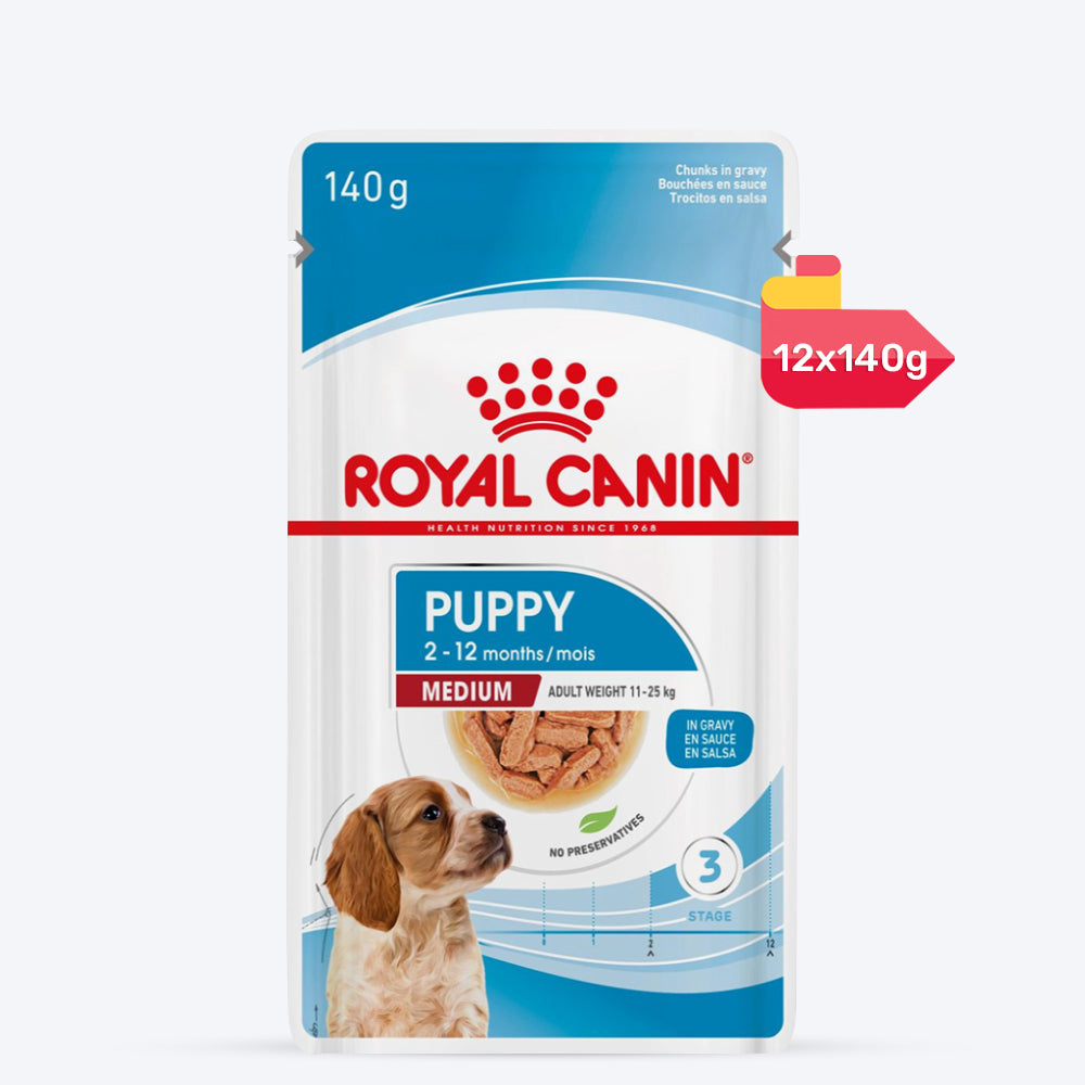 Royal Canin Puppy Medium Wet Puppy Food - 140 g - Heads Up For Tails