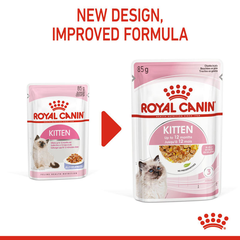 Royal Canin Kitten Jelly Wet Cat Food - 85 g packs - Heads Up For Tails