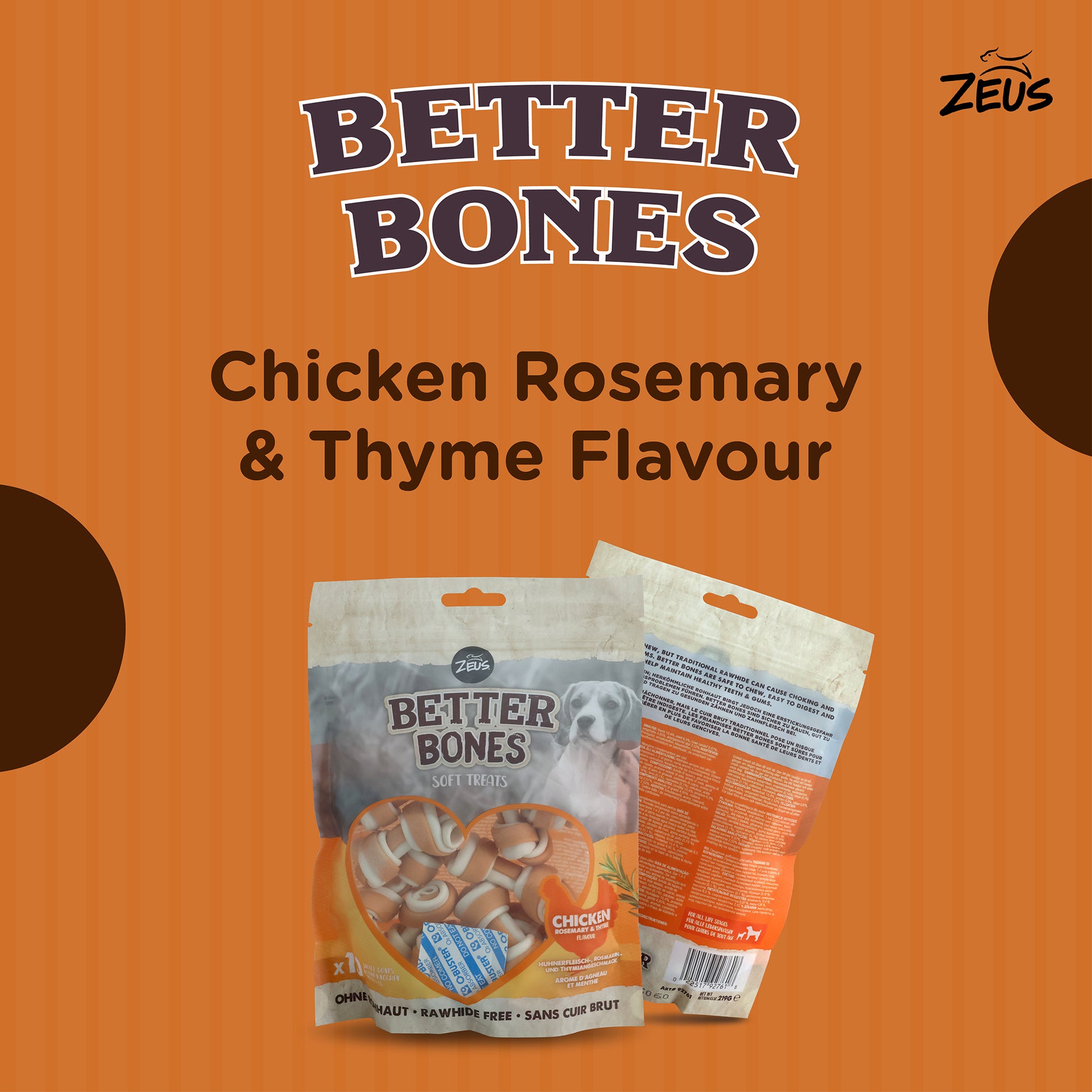 Zeus Better Bones Chicken Rosemary & Thyme Soft Treat For Dogs - 219 gm (10 pcs) 07