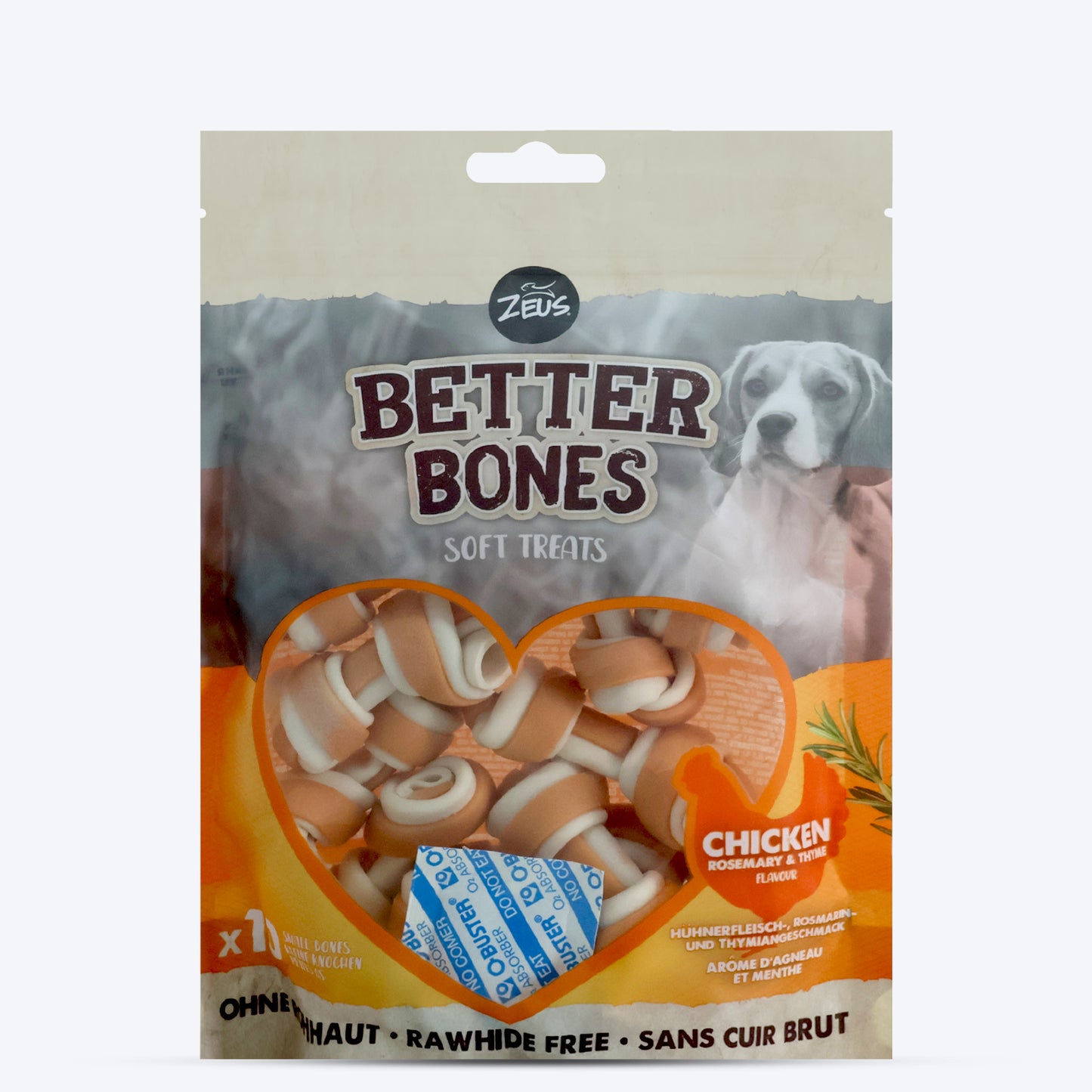 Zeus Better Bones Chicken Rosemary & Thyme Soft Treat For Dogs - 219 gm (10 pcs) 01