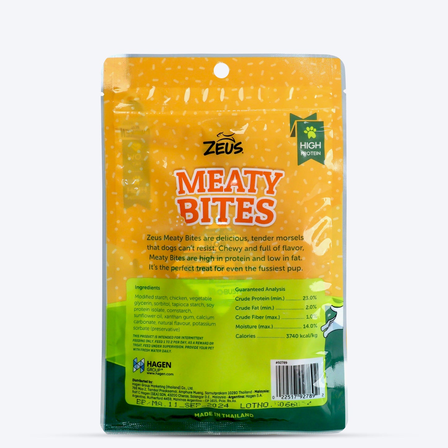 Zeus Meaty Bites Chicken With Twisted Stick Dog Treats - 60 gm - Heads Up For Tails