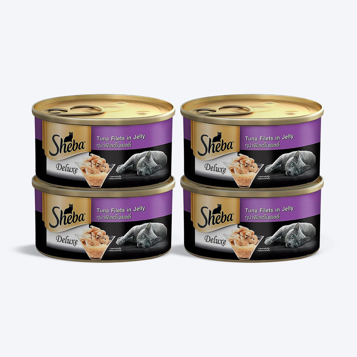 Sheba Tuna White Meat in Jelly Adult Wet Cat Food - 85 g packs - Heads Up For Tails
