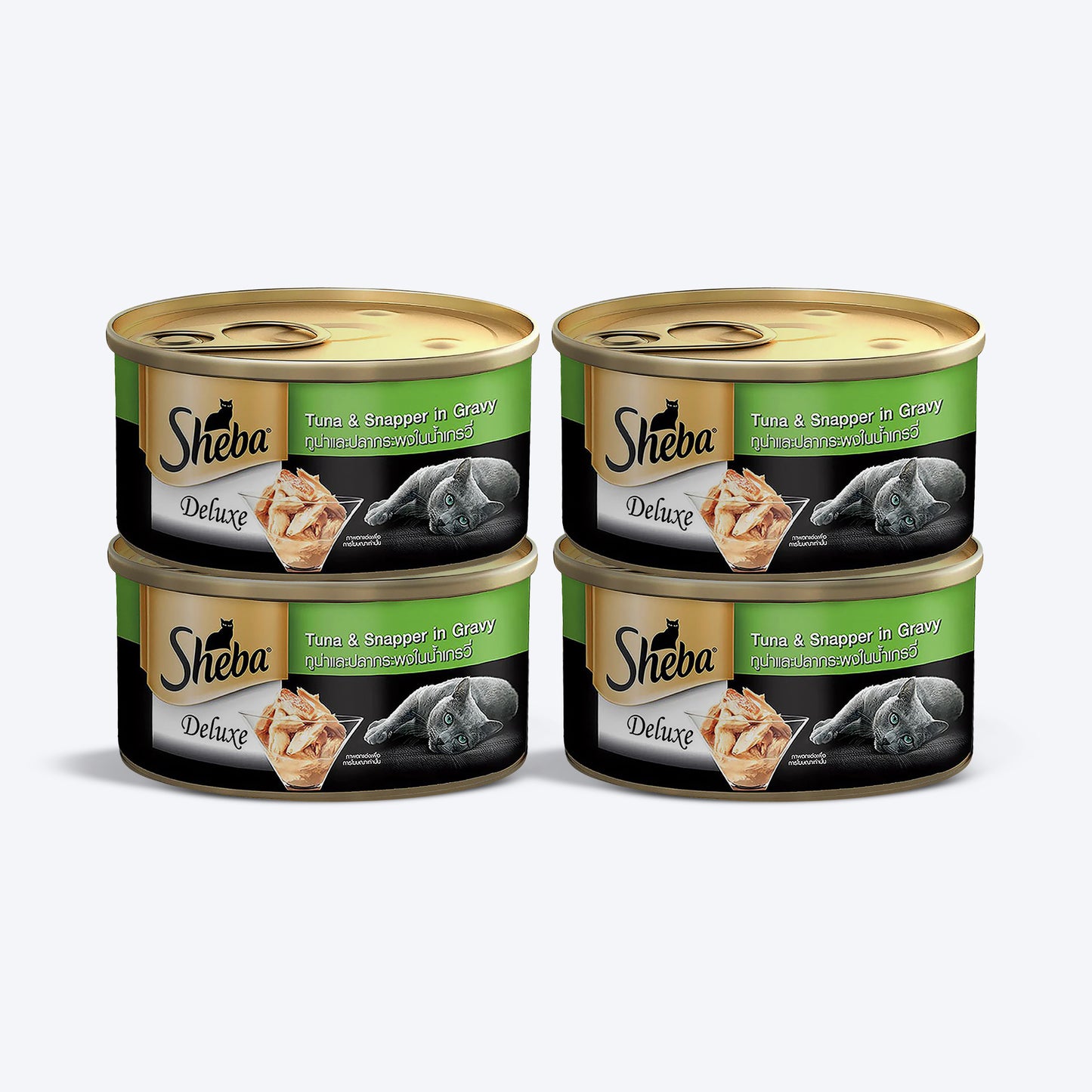 Sheba Tuna White Meat and Snapper in Gravy Adult Wet Cat Food - 85 g packs - Heads Up For Tails