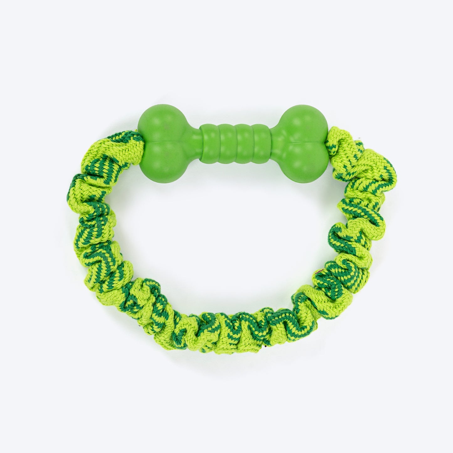 HUFT Tuggables Pull & Play Bungee Rope Toy For Dog - Light Green