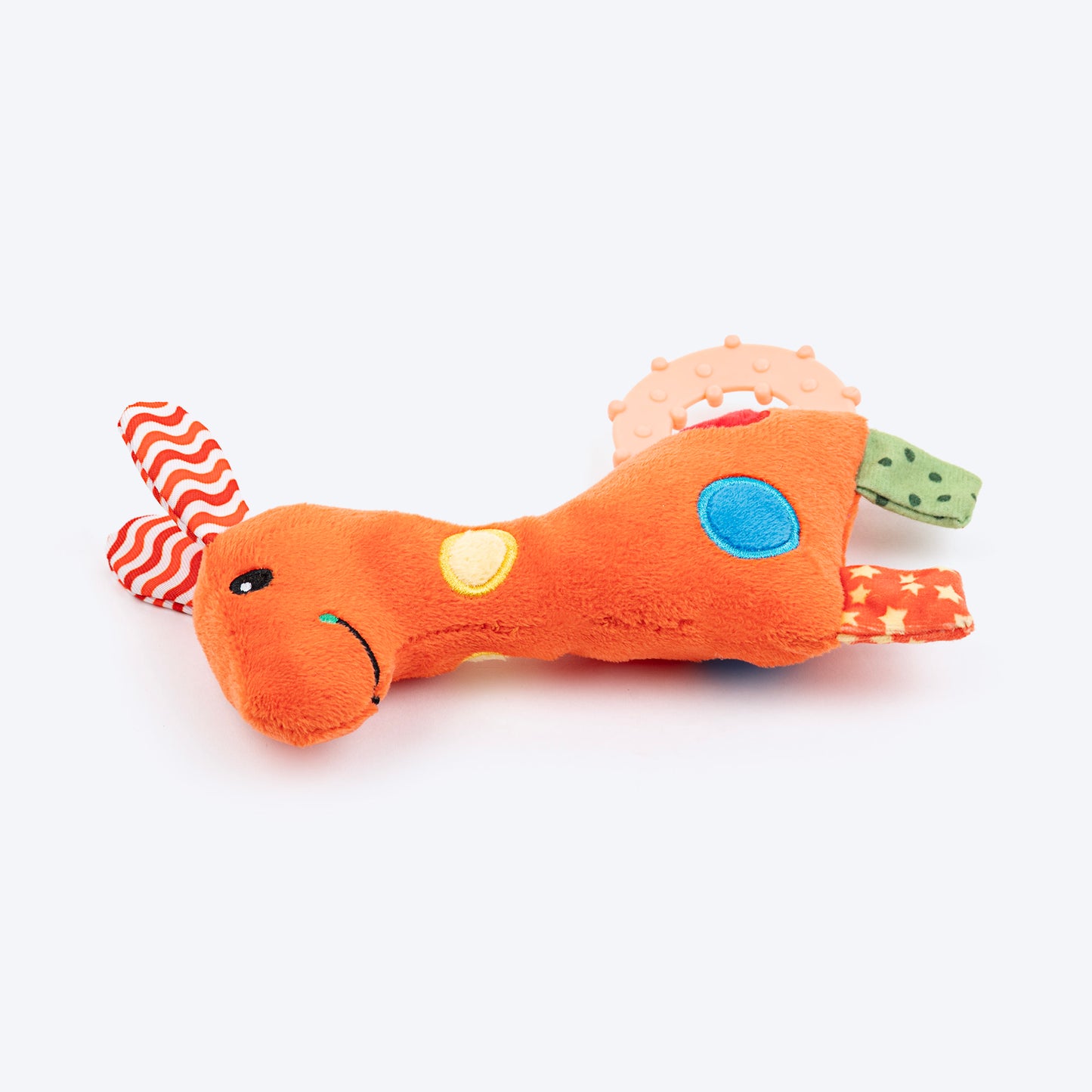 HUFT Pony Playtime Squeaky Plush Toy For Puppies - Multicolor - Heads Up For Tails