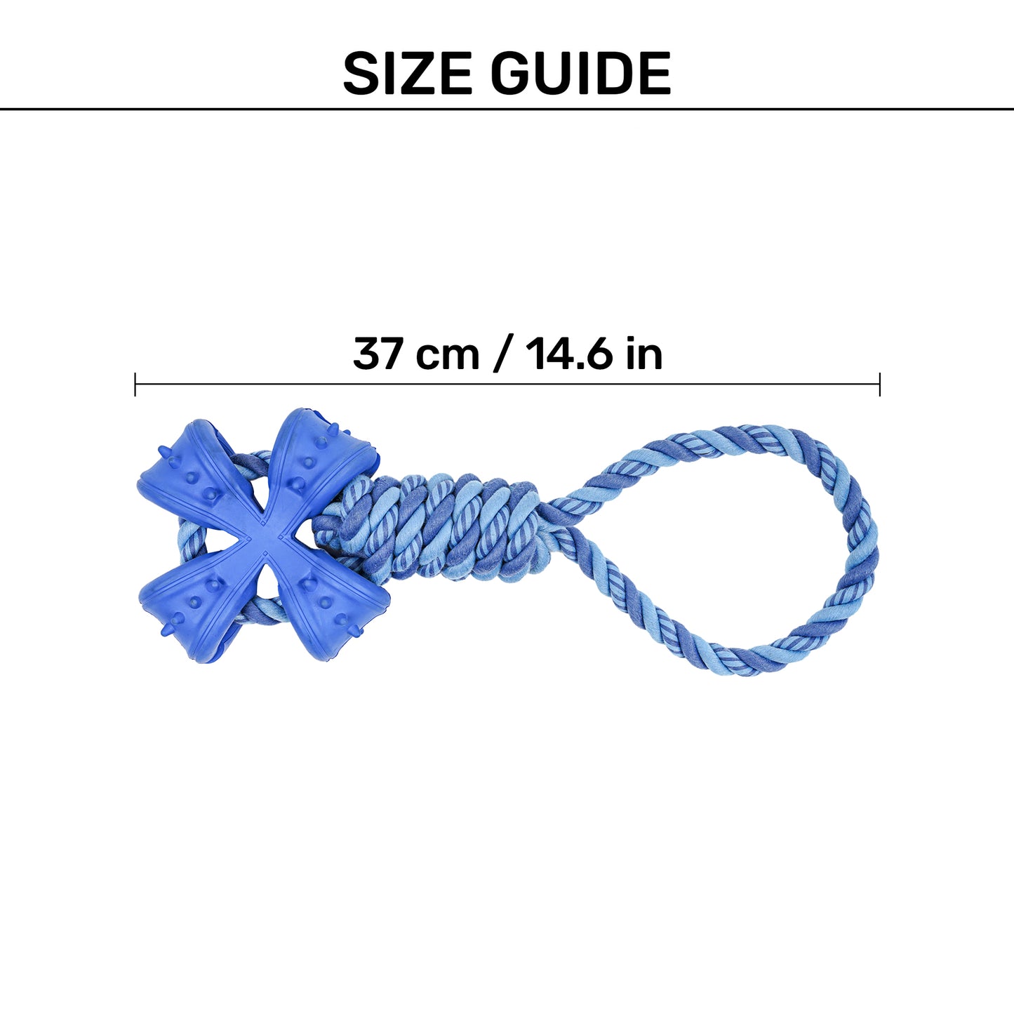 Dash Dog Power Tugger Rope Toy For Dog - Navy Blue & Turquoise_07