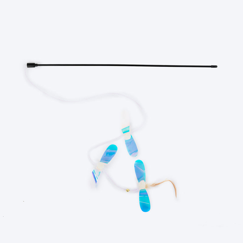 HUFT Glitterfly Wand Toy For Cat - Multicolor