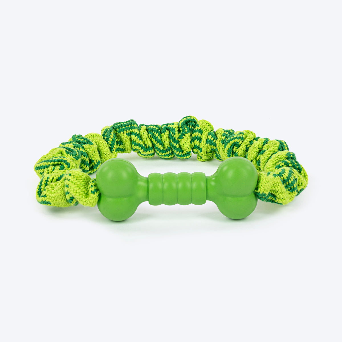 HUFT Tuggables Pull & Play Bungee Rope Toy For Dog - Light Green - Heads Up For Tails