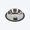 HUFT Eyes On Prize Printed Steel Bowl For Cat - Grey - Heads Up For Tails
