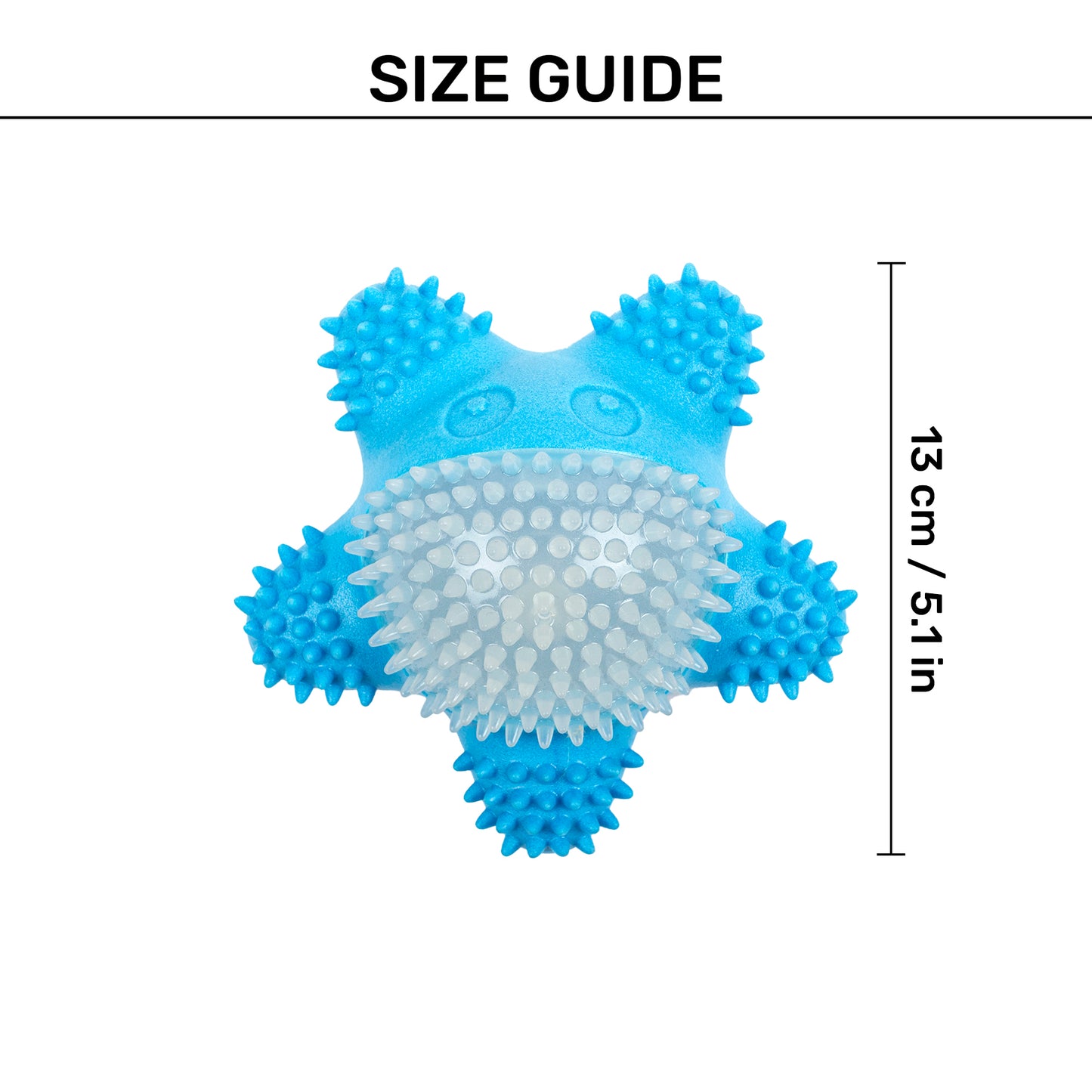Dash Dog Glowy Starfish Squeaky Chew Toy For Dog - Blue