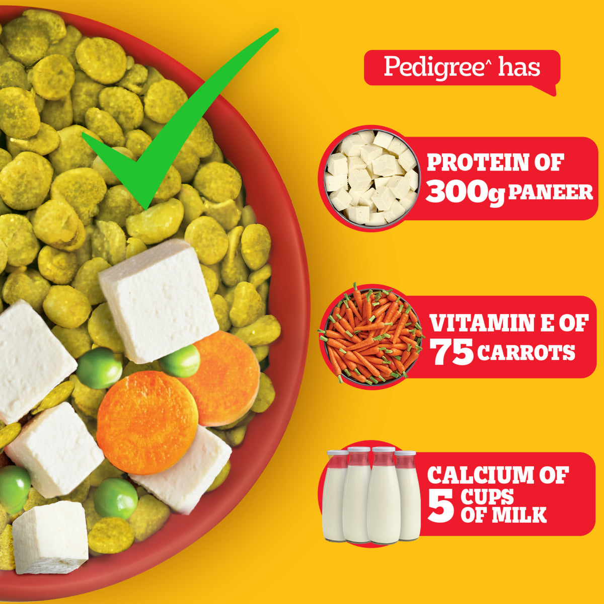 Pedigree 100% Vegetarian Dry Food For Adult Dog