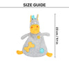 HUFT Big Belly Squeaky Plush Toy for Puppies & Small Dogs - Grey - Heads Up For Tails