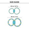 Dash Dog Double Tugger Rope Toy For Dog - Multicolor - Heads Up For Tails
