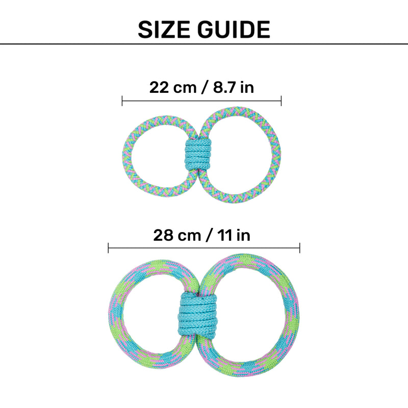 Dash Dog Double Tugger Rope Toy For Dog - Multicolor - Heads Up For Tails