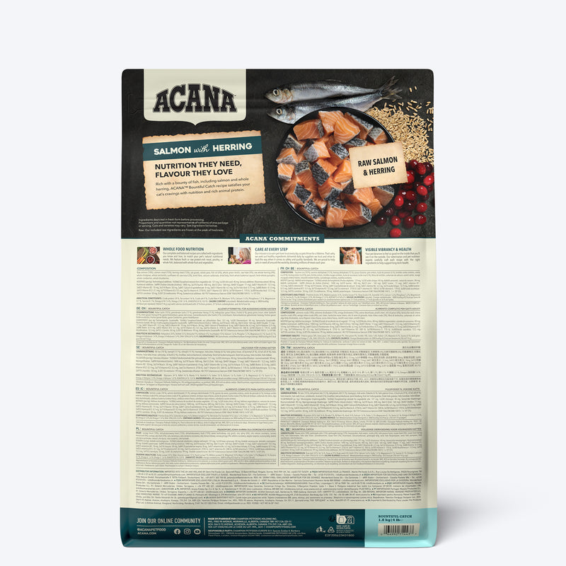 Acana Bountiful Catch Salmon With Herring Adult Cat Dry Food