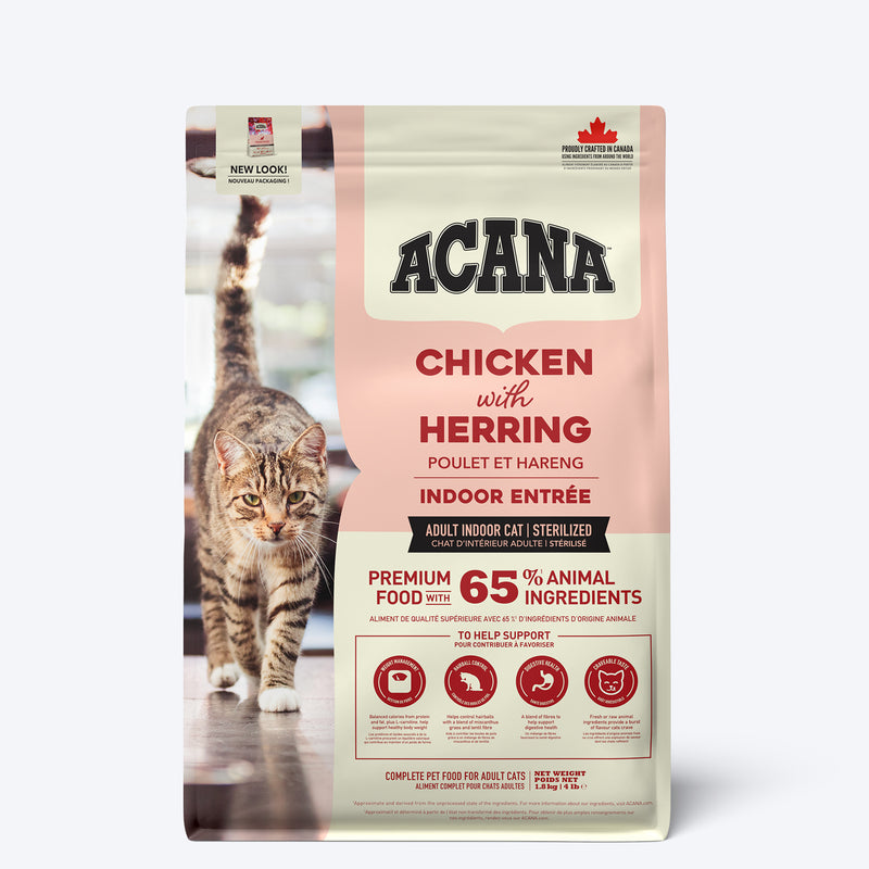 Acana Indoor Entree Chicken With Herring Adult Cat Dry Food