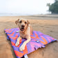 Dash Dog Zig Zaggers Water Repellent Portable Mat For Dog - Orange & Purple