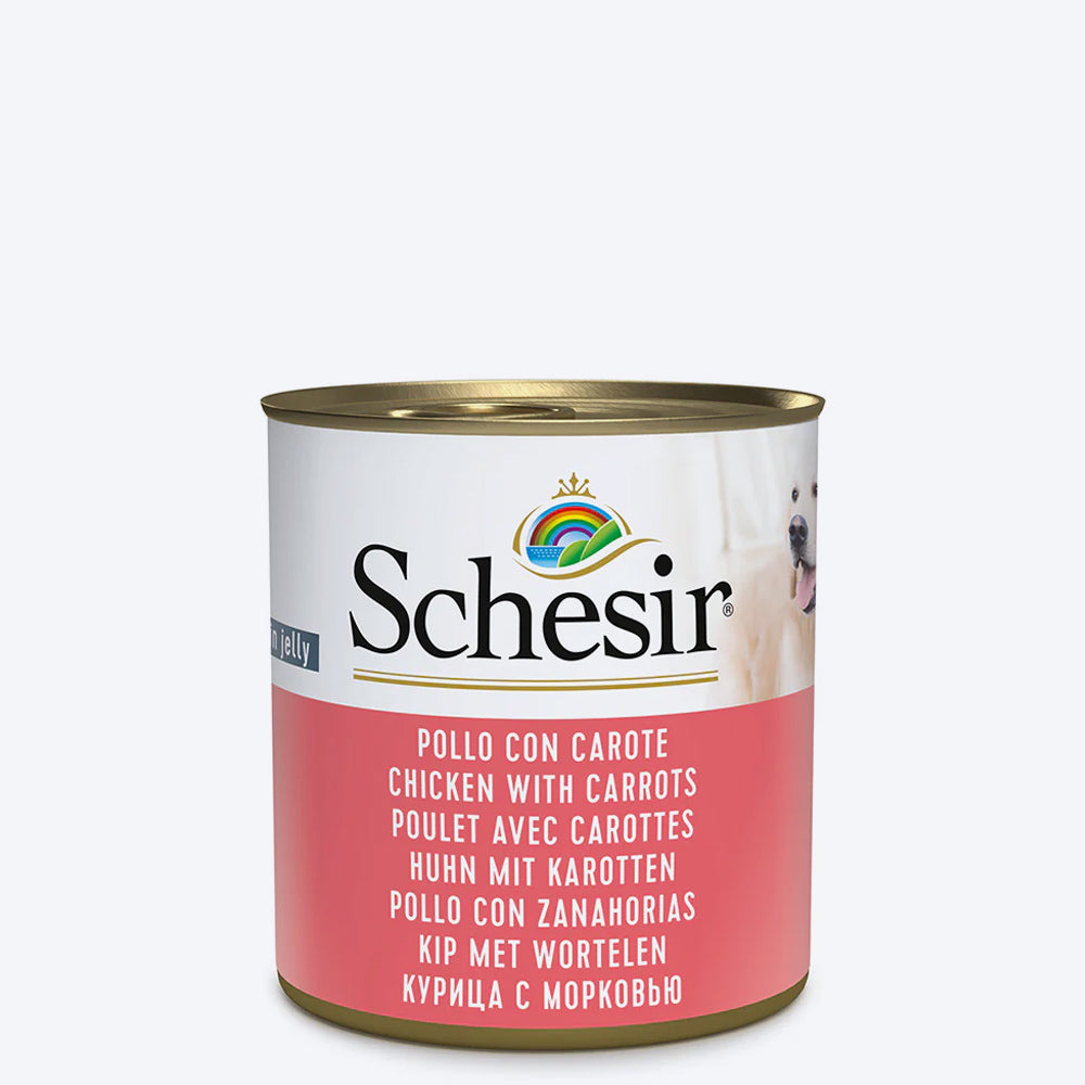 Schesir Chicken with Carrot Canned Wet Dog Food - 285 g, For Dog, Wet Food